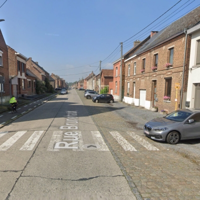 Rue Brunehaut à Mesvin - Aménagement cyclable